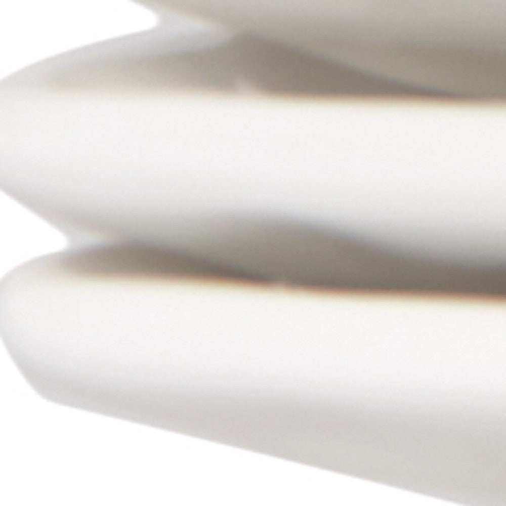 White Six Piece Rectangle Pebbled Porcelain Service For Six Dinner Plate Set - Homeroots - Flyclothing LLC