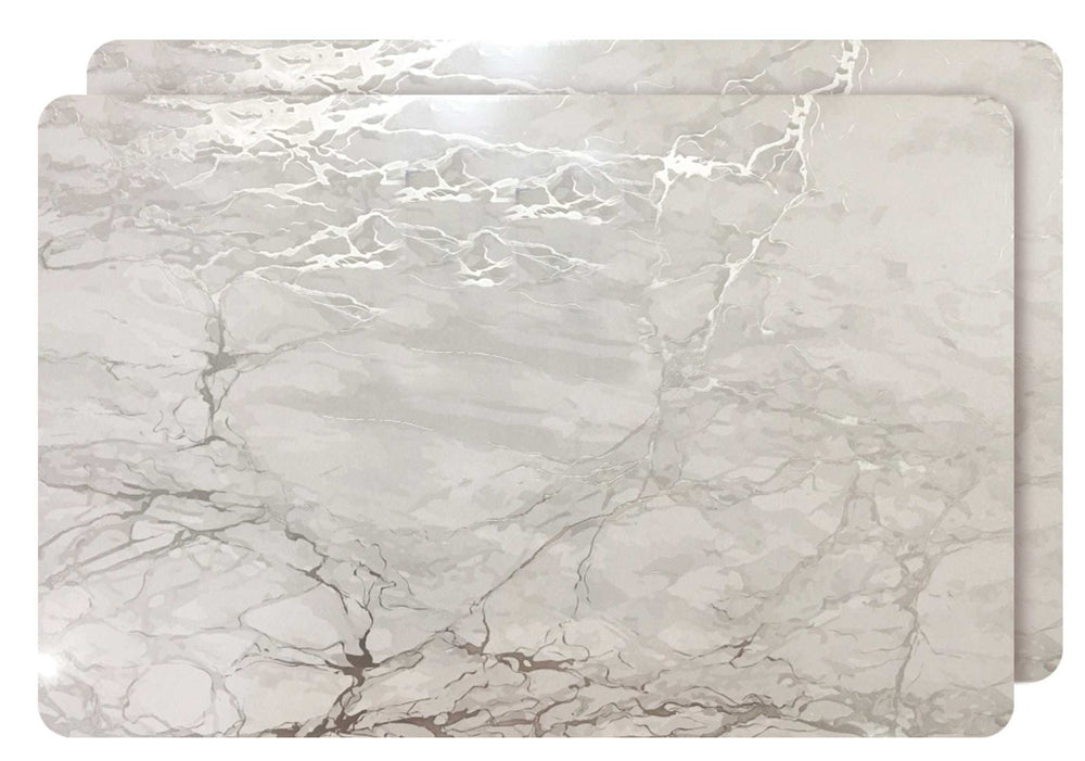 Set of Two Silver Swirl Cork Rectangular Indoor Outdoor Placemats - Homeroots - Flyclothing LLC