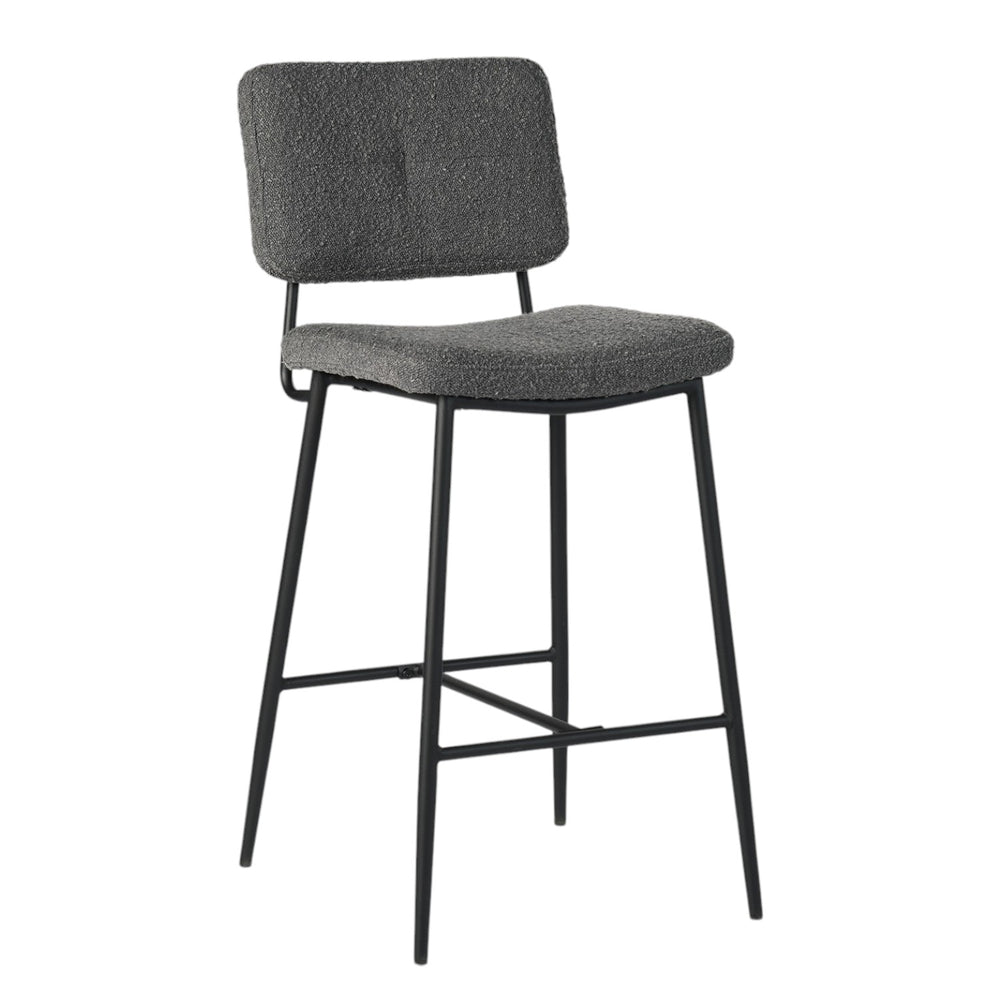 Set of Two Green and Black Manufactured Wood and Steel Low Back Bar Height Bar Chairs