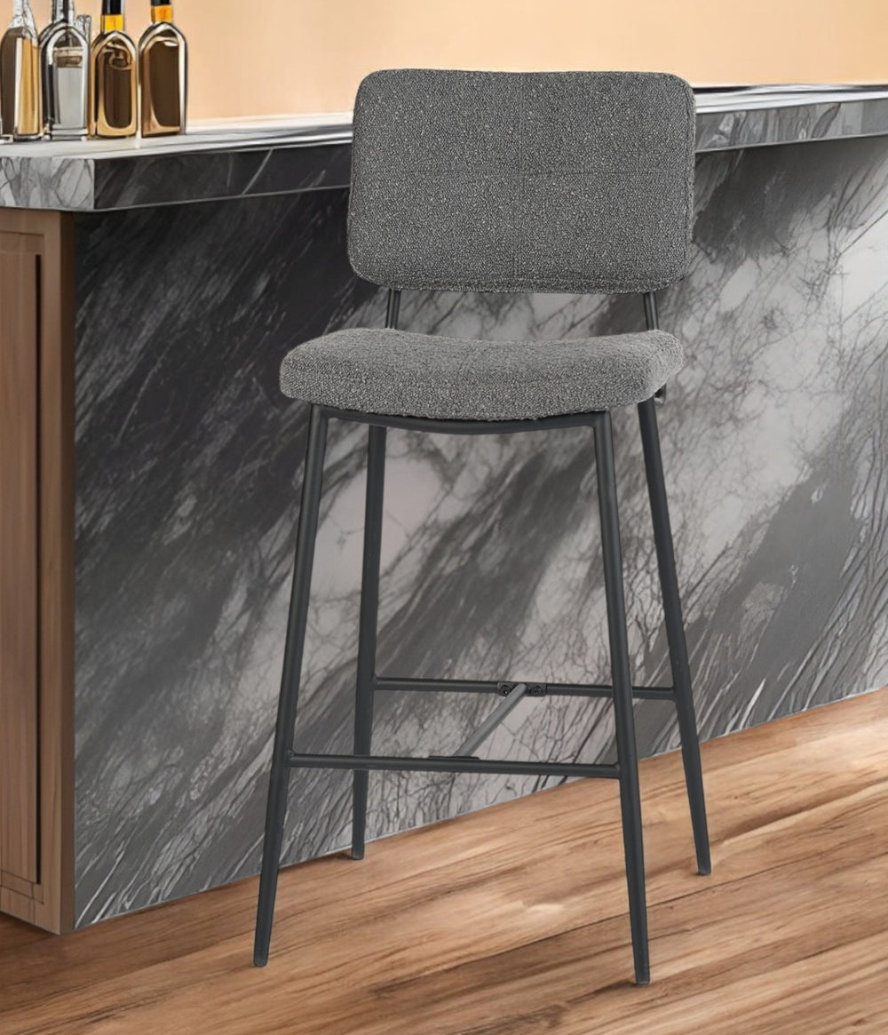 Set of Two Green and Black Manufactured Wood and Steel Low Back Bar Height Bar Chairs