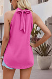 Tied Cutout Grecian Neck Tank - Trendsi - Flyclothing LLC