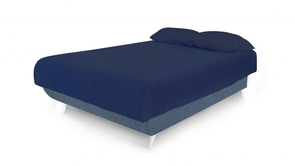 Blue Jeans and Blue Full Adjustable Upholstered Polyester No Bed Frame with Mattress - Homeroots - Flyclothing LLC
