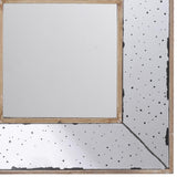 12" Square Wall Mounted Vintage Style Glass Frame Accent Mirror - Homeroots - Flyclothing LLC