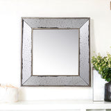 18" Wall Mounted Vintage Style Glass Frame Accent Mirror - Homeroots - Flyclothing LLC