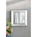 18" Wall Mounted Vintage Style Glass Frame Accent Mirror - Homeroots - Flyclothing LLC