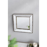18" Wall Mounted Vintage Style Glass Frame Accent Mirror - Homeroots - Flyclothing LLC