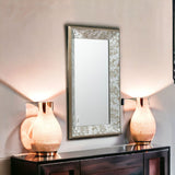 24" Silver Glass Framed Accent Mirror - Homeroots - Flyclothing LLC