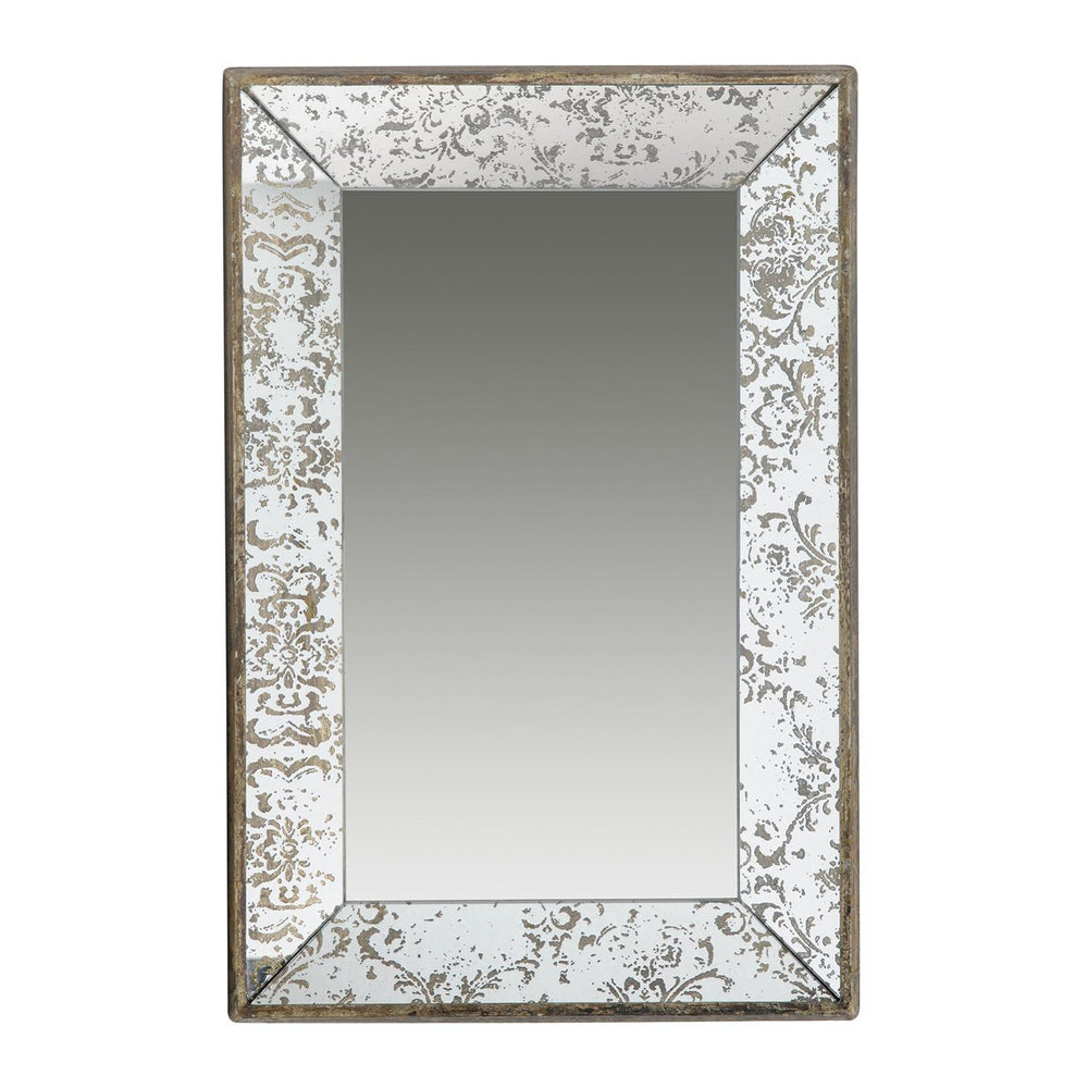24" Silver Glass Framed Accent Mirror - Homeroots - Flyclothing LLC