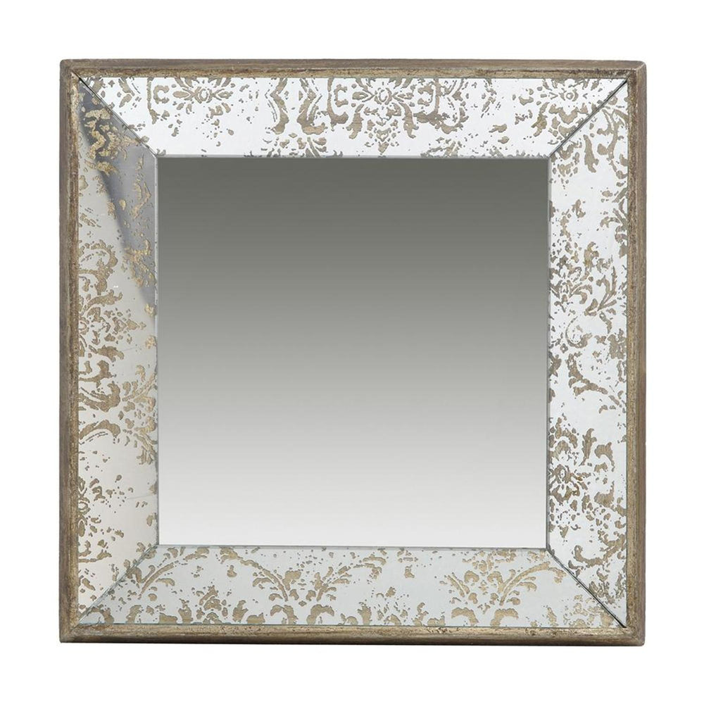 15" Square Vintage Style Wall Mounted Accent Mirror - Homeroots - Flyclothing LLC