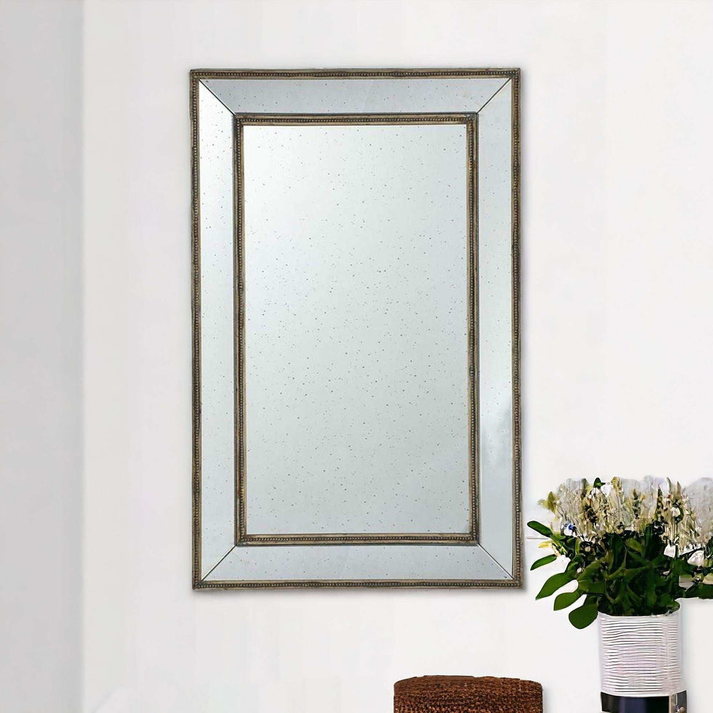 Silver Rectangle Accent Mirror - Homeroots - Flyclothing LLC