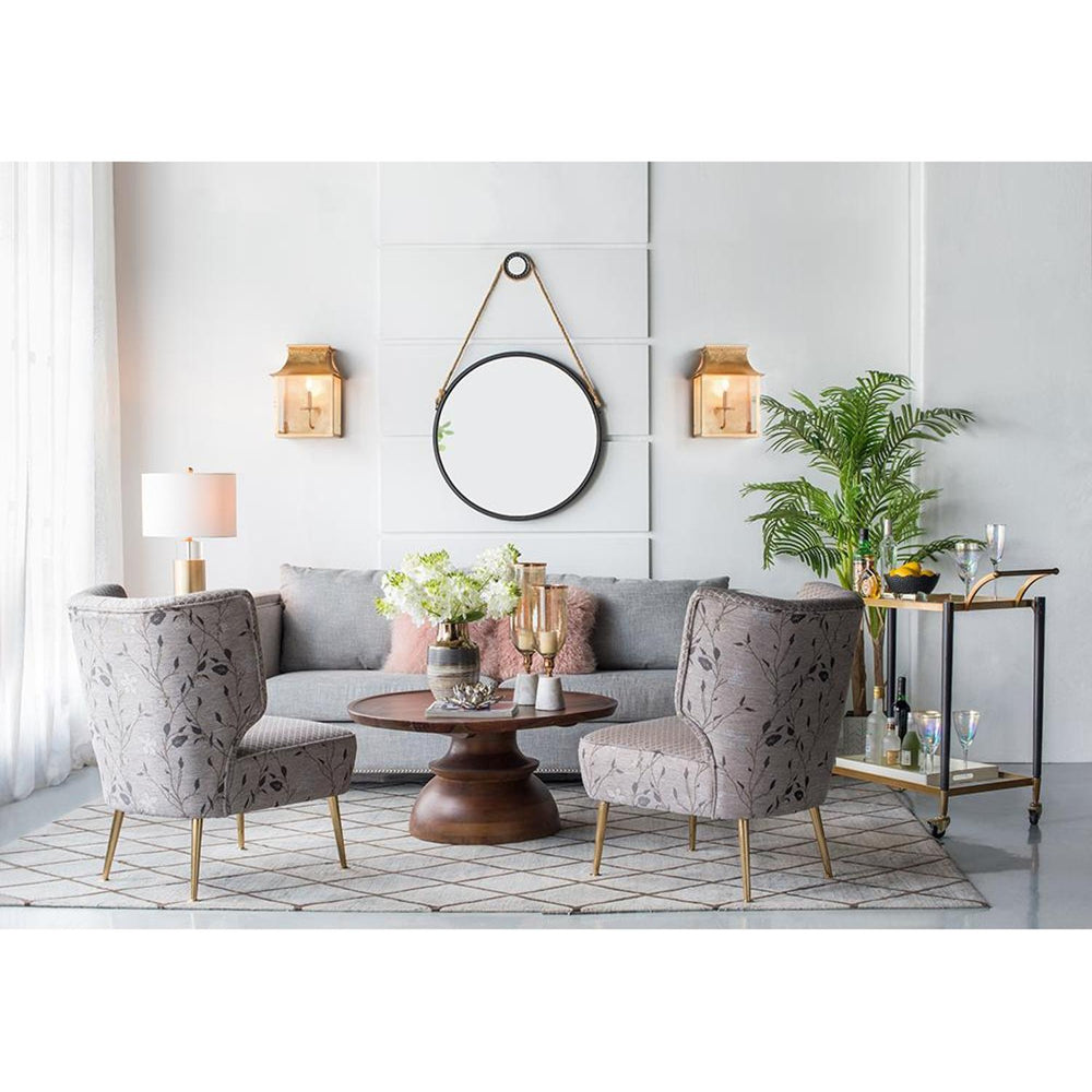 30" Black Fame Round Wall Hanging Accent Mirror with Rope - Homeroots - Flyclothing LLC