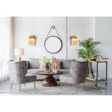 30" Black Fame Round Wall Hanging Accent Mirror with Rope - Homeroots - Flyclothing LLC