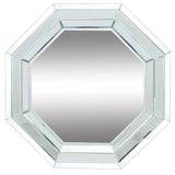 28" Silver Octagon Glass Framed Accent Mirror - Homeroots - Flyclothing LLC