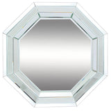 28" Silver Octagon Glass Framed Accent Mirror - Homeroots - Flyclothing LLC