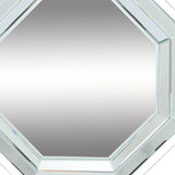 28" Silver Octagon Glass Framed Accent Mirror - Homeroots - Flyclothing LLC