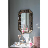 35" Rose Gold Glass Framed Accent Mirror - Homeroots - Flyclothing LLC