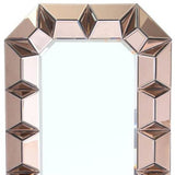 35" Rose Gold Glass Framed Accent Mirror - Homeroots - Flyclothing LLC