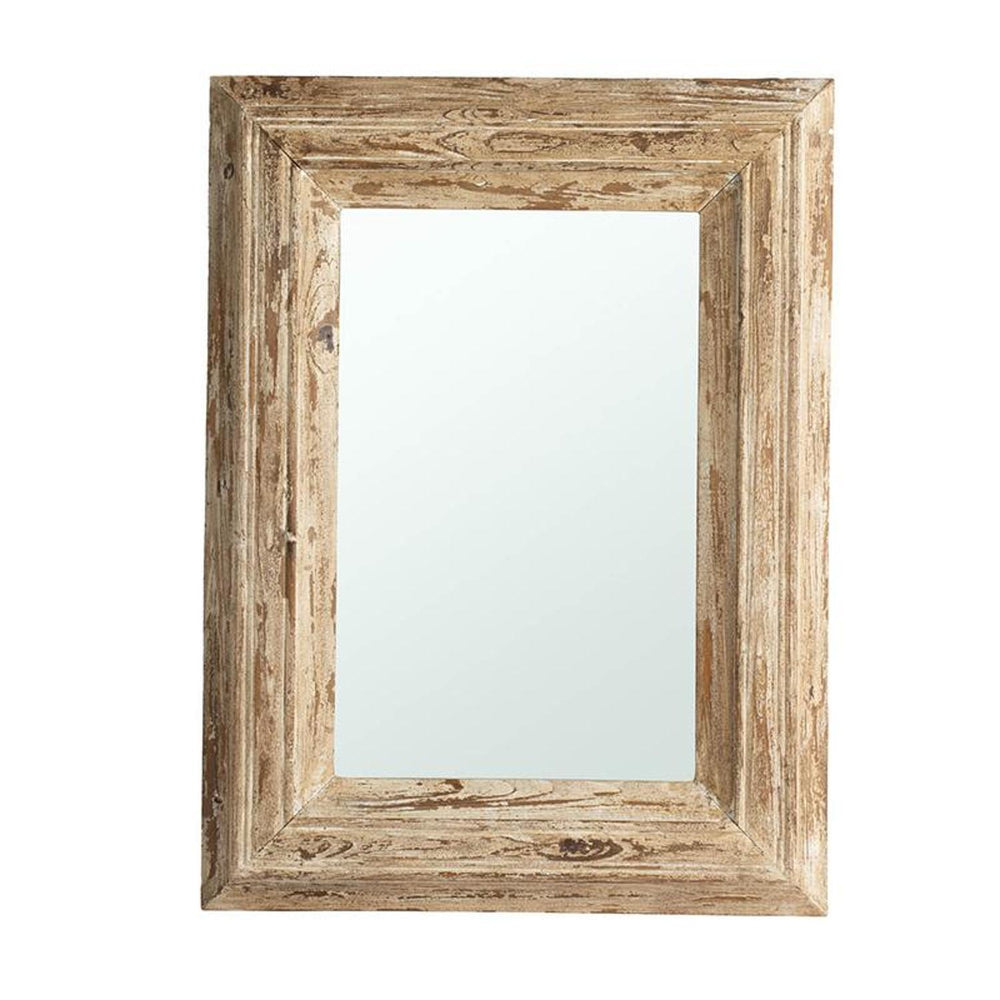 39" Natural Distressed Wood Framed Accent Mirror - Homeroots - Flyclothing LLC