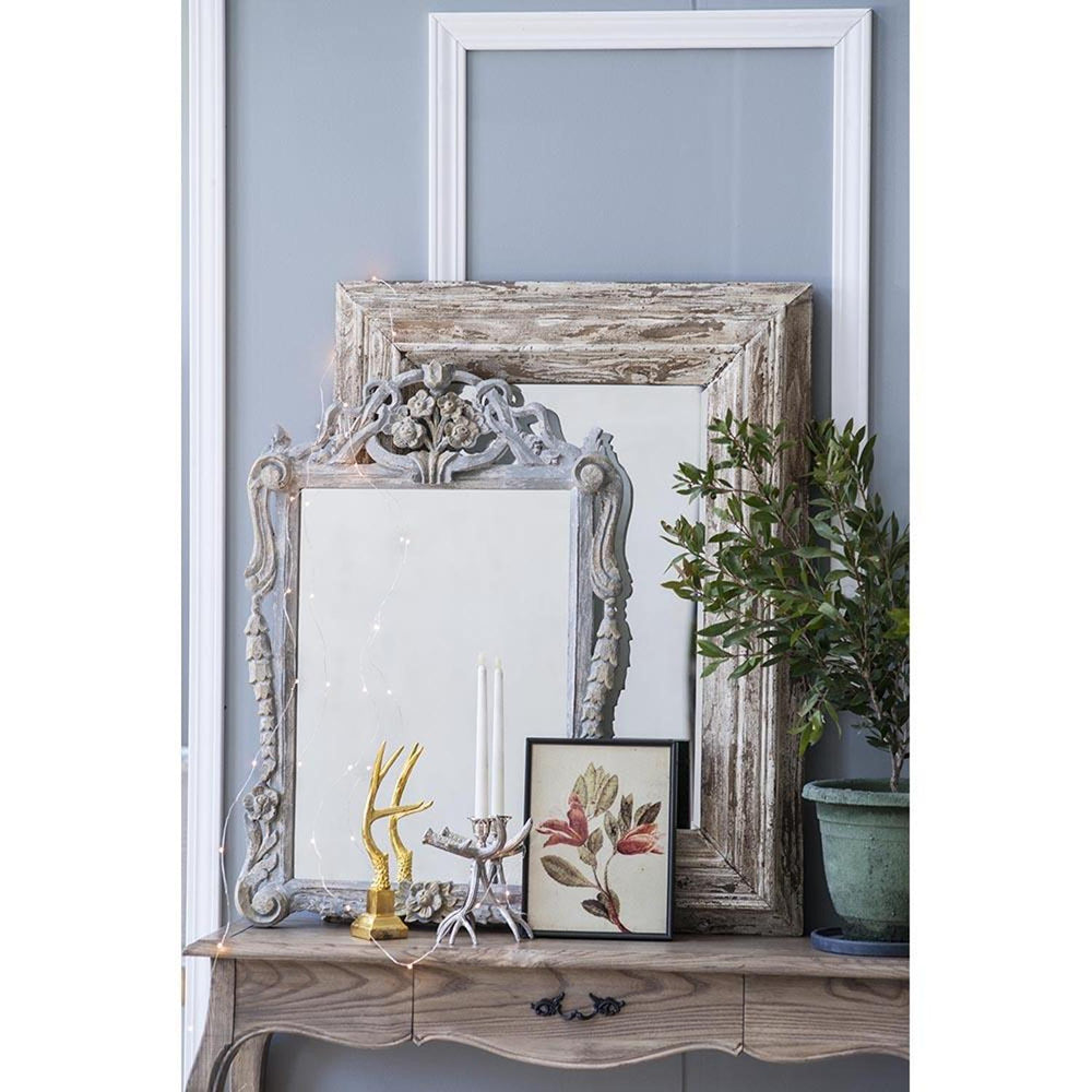 39" Natural Distressed Wood Framed Accent Mirror - Homeroots - Flyclothing LLC