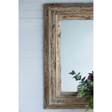 39" Natural Distressed Wood Framed Accent Mirror - Homeroots - Flyclothing LLC