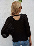 Openwork Batwing Sleeve Cover-Up - Trendsi - Flyclothing LLC