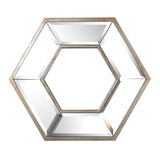 12" Silver Hexagon Wall Mounted Accent Mirror - Homeroots - Flyclothing LLC