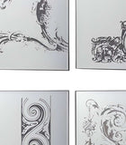 Set of Six Decorative Antiqued Glass Black Metal Framed Mirror Set - Homeroots - Flyclothing LLC