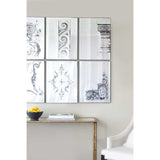 Set of Six Decorative Antiqued Glass Black Metal Framed Mirror Set - Homeroots - Flyclothing LLC