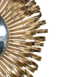 27" Gold Sunburst Iron Framed Accent Mirror - Homeroots - Flyclothing LLC