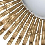 27" Gold Sunburst Iron Framed Accent Mirror - Homeroots - Flyclothing LLC