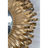 27" Gold Sunburst Iron Framed Accent Mirror - Homeroots - Flyclothing LLC