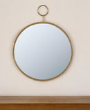28" Gold Round Iron Framed Accent Mirror - Homeroots - Flyclothing LLC