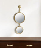29" Gold Round Iron Framed Accent Mirror - Homeroots - Flyclothing LLC
