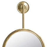 29" Gold Round Iron Framed Accent Mirror - Homeroots - Flyclothing LLC