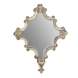 30" White Diamond Solid Wood Framed Accent Mirror - Homeroots - Flyclothing LLC