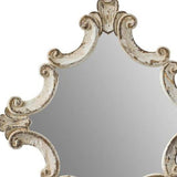 30" White Diamond Solid Wood Framed Accent Mirror - Homeroots - Flyclothing LLC