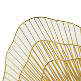 27" Gold Floral Sunburst Iron Framed Accent Mirror - Homeroots - Flyclothing LLC