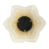 27" Gold Floral Sunburst Iron Framed Accent Mirror - Homeroots - Flyclothing LLC
