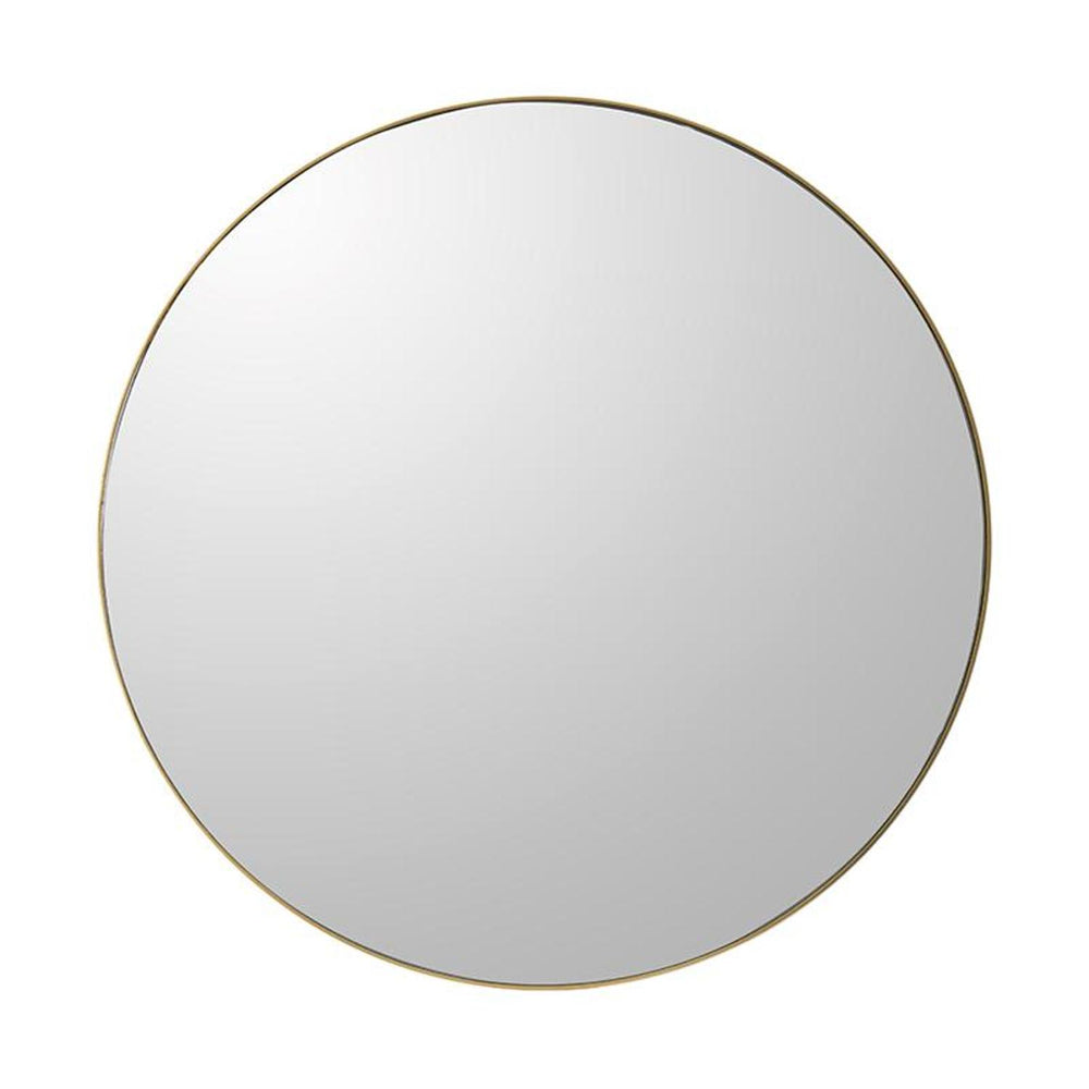 30" Gold Round Framed Accent Mirror - Homeroots - Flyclothing LLC