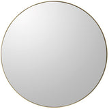 30" Gold Round Framed Accent Mirror - Homeroots - Flyclothing LLC