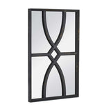 Set of Two Black Solid and Engineered Wood Framed Accent Mirror - Homeroots - Flyclothing LLC