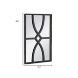 Set of Two Black Solid and Engineered Wood Framed Accent Mirror - Homeroots - Flyclothing LLC