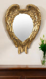 22" Gold Heart Resin Framed Accent Mirror - Homeroots