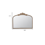 31" Gold Arch Iron Framed Accent Mirror
