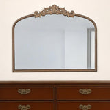 31" Gold Arch Iron Framed Accent Mirror
