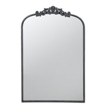 36" Black Arch Iron Framed Accent Mirror - Homeroots - Flyclothing LLC
