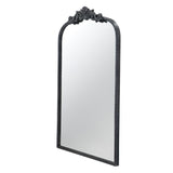 36" Black Arch Iron Framed Accent Mirror - Homeroots - Flyclothing LLC