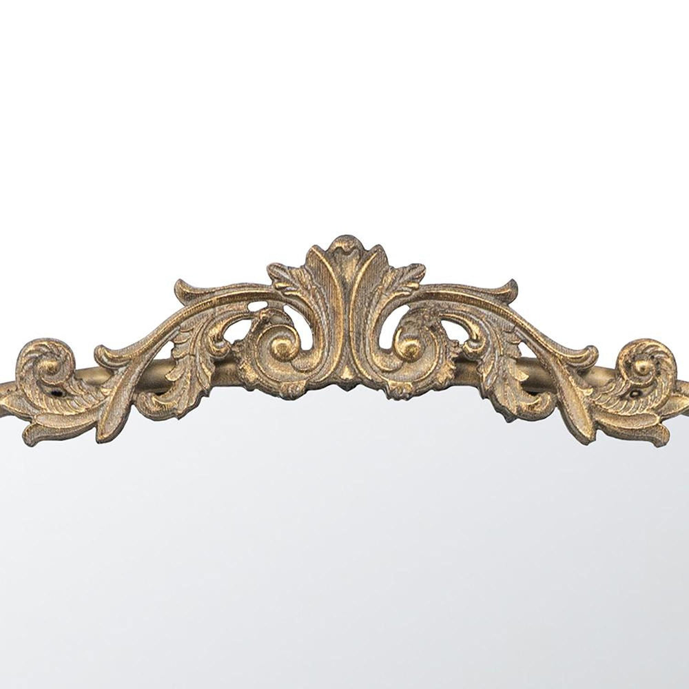 36" Gold Arch Iron Framed Accent Mirror - Homeroots - Flyclothing LLC