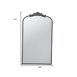 42" Black Arch Iron Framed Accent Mirror - Homeroots - Flyclothing LLC