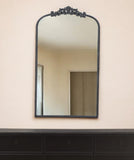 42" Black Arch Iron Framed Accent Mirror - Homeroots - Flyclothing LLC
